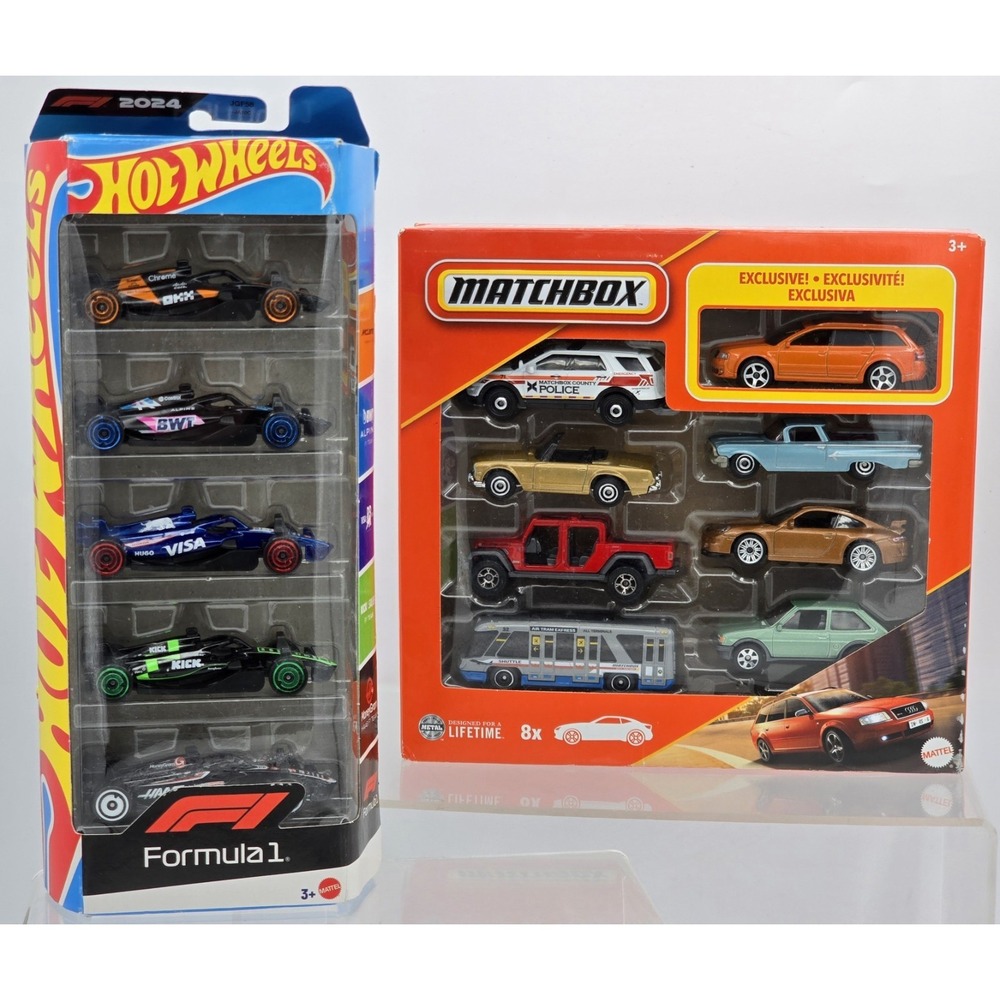 NEW Matchbox Set Of 8 Toy Cars AND‎ Hot Wheels Formula 1 Set Of 5 Toy Cars